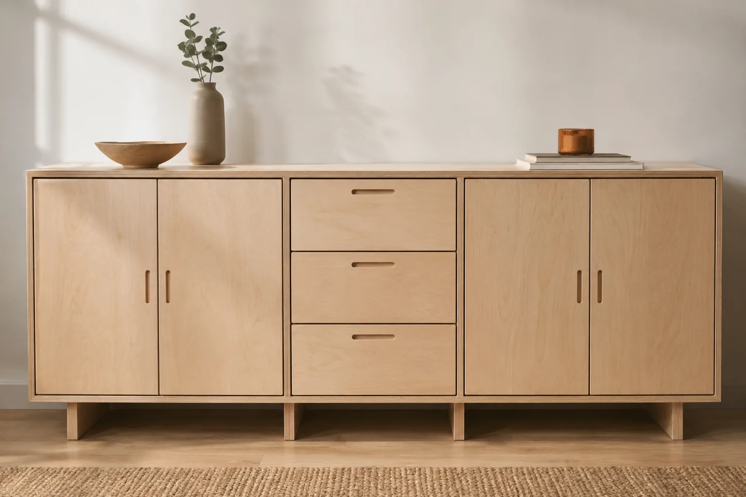Voorbeeldimpressie: Dressoir 180 cm (deuren en lades)