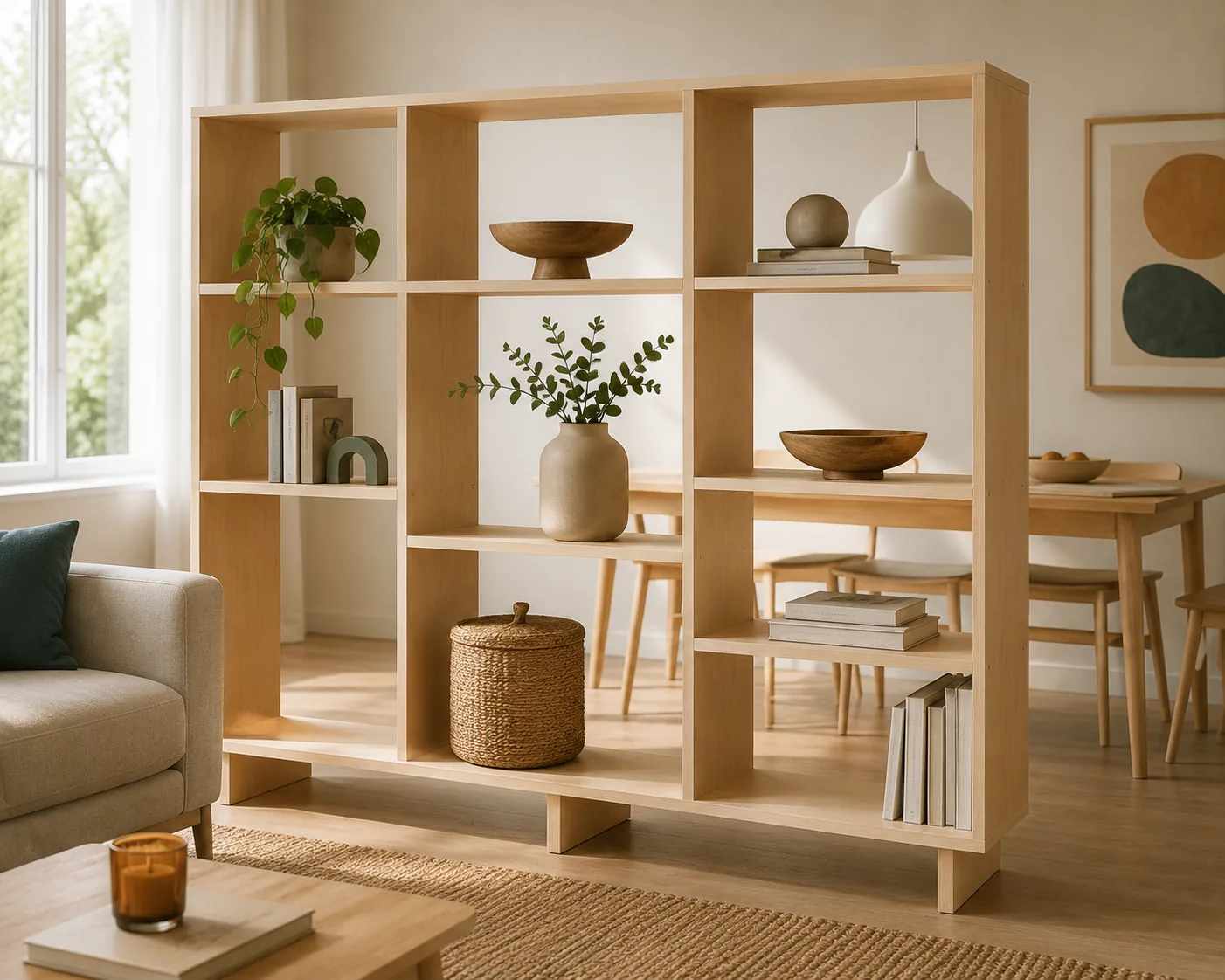 Voorbeeldimpressie: Open roomdivider 120 × 150 cm